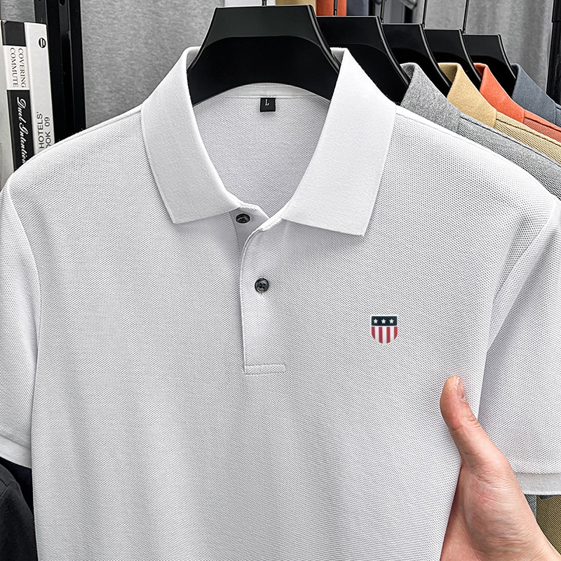 Summer Clothing Options - Camisa Polo Masculina de Manga Curta