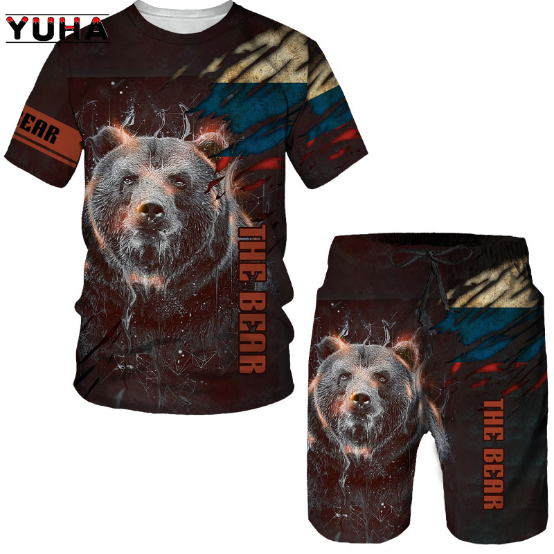 Summer Clothing Sets Women - Conjunto de Camiseta e Shorts Masculino