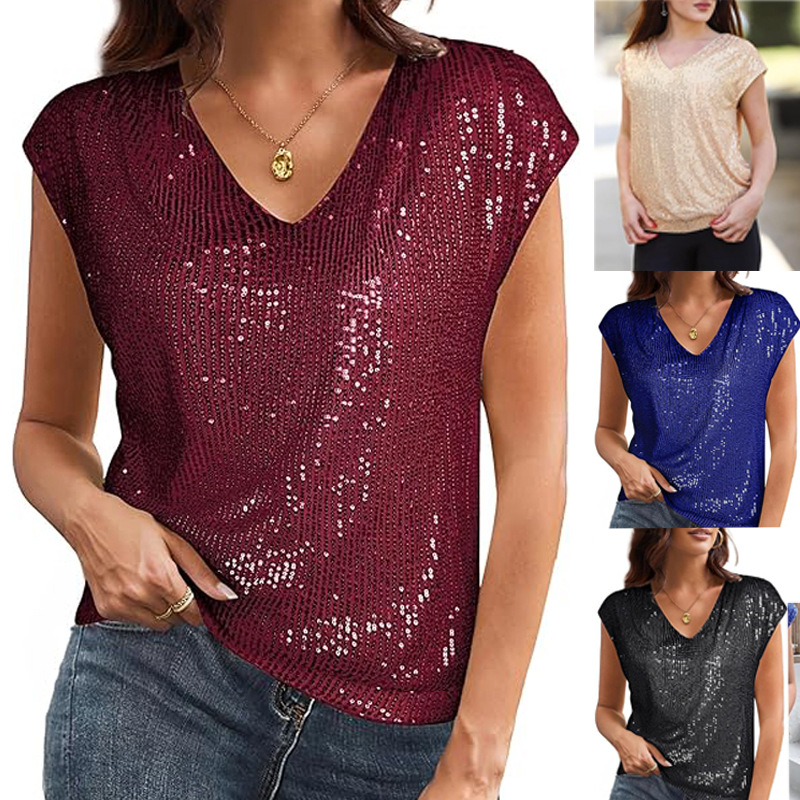 Summer Evenings Clothing - 2025 primavera topos preto lantejoulas noite