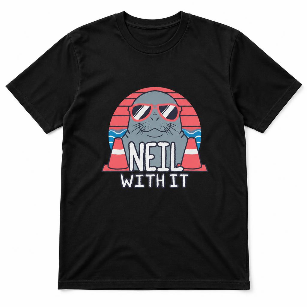 Summer Clothing Deals - Camiseta masculina Neil the Seals Deal