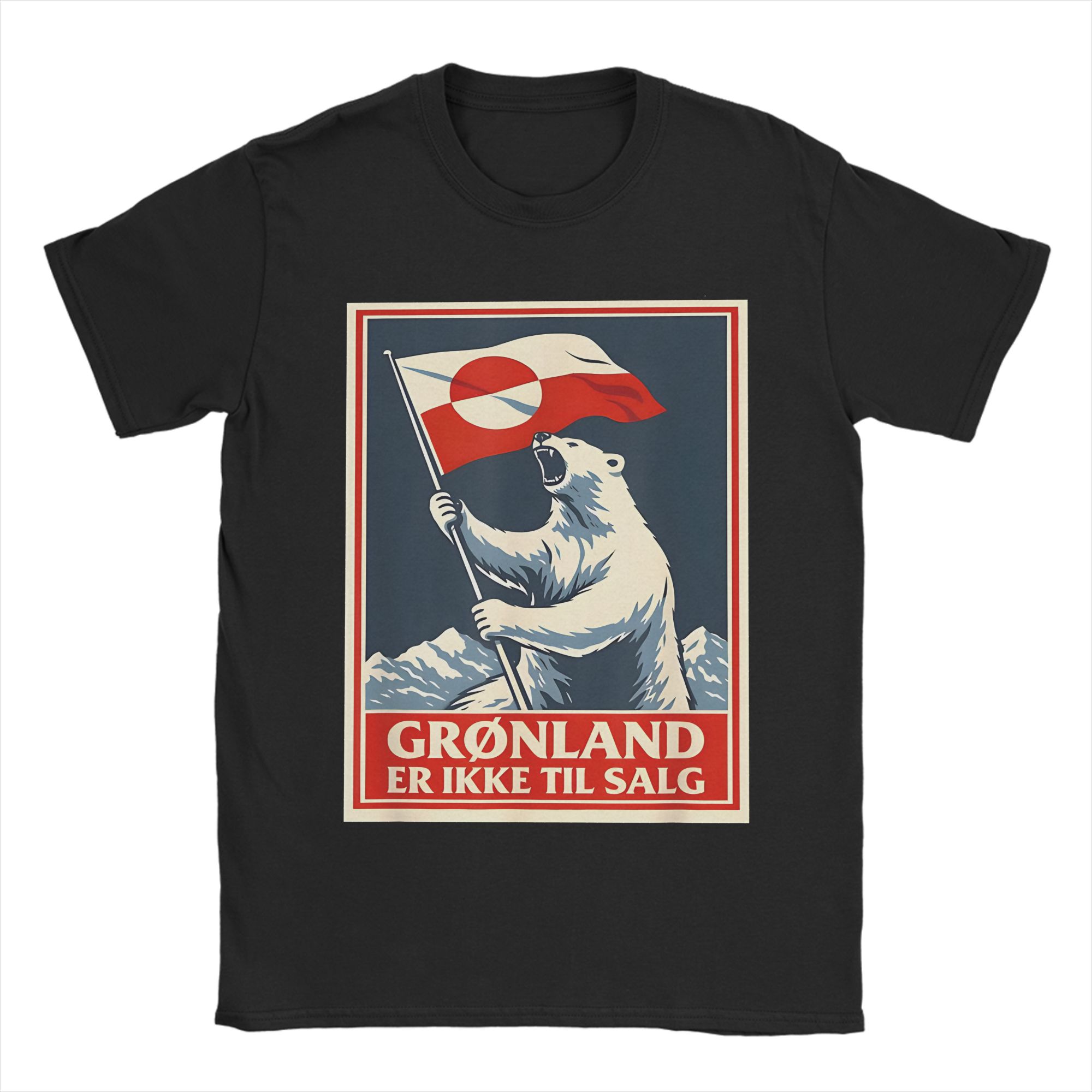 Summer Away Clothing - Camiseta Engraçada com Urso e Bandeira