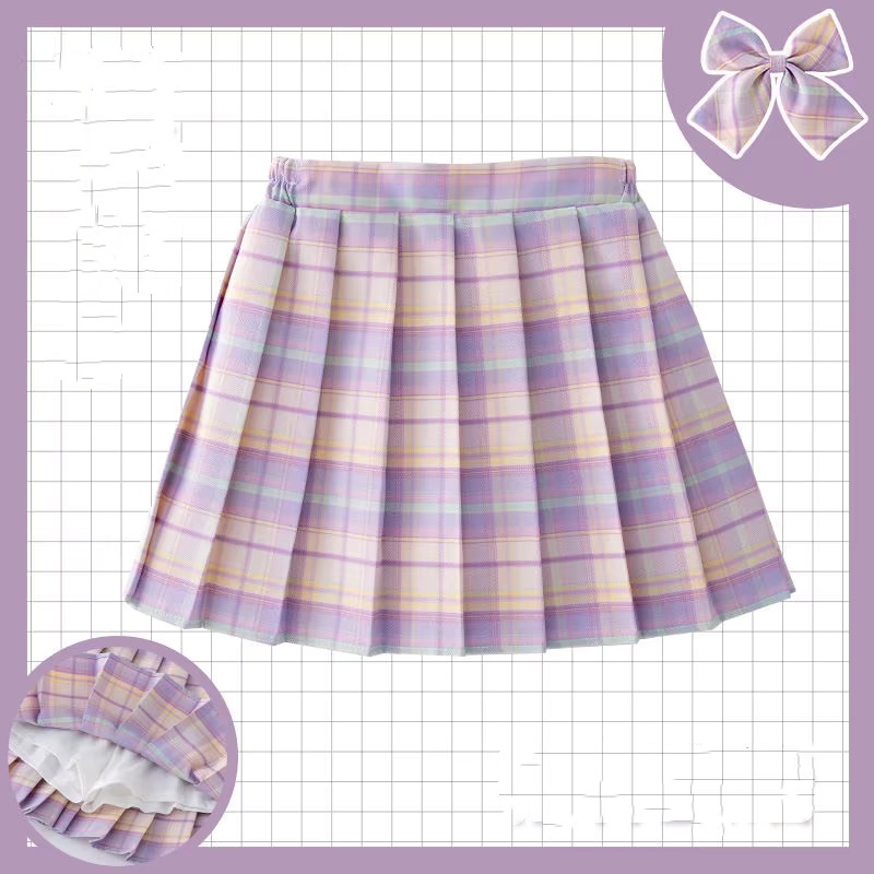 Summer Clothing For Teen Girls - Crianças saia xadrez crianças estilo universitário