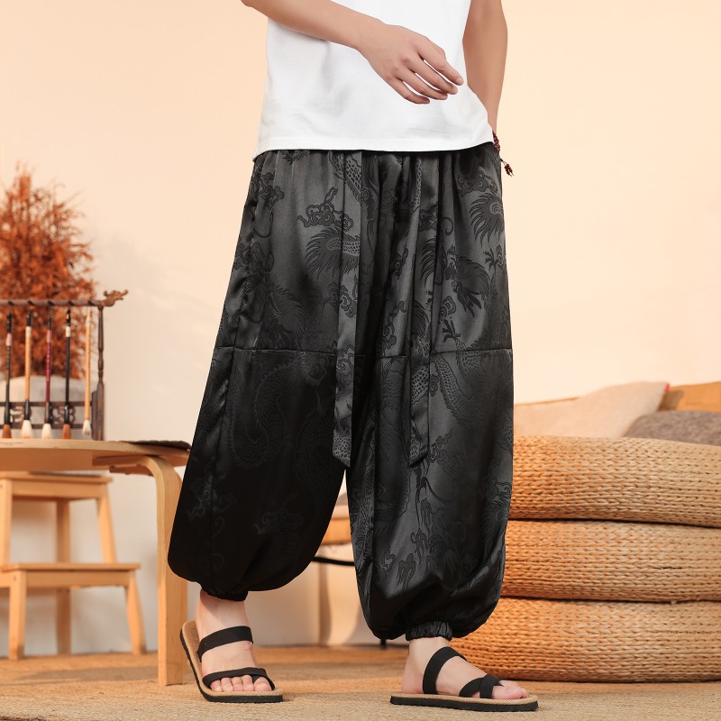 Summer Light Clothing - Homens calças de perna larga verão