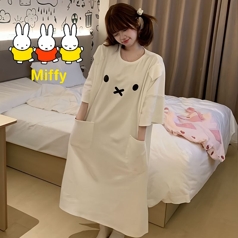Summer Away Clothing - Vestido de Dormir Kawaii Miffy, Vestido