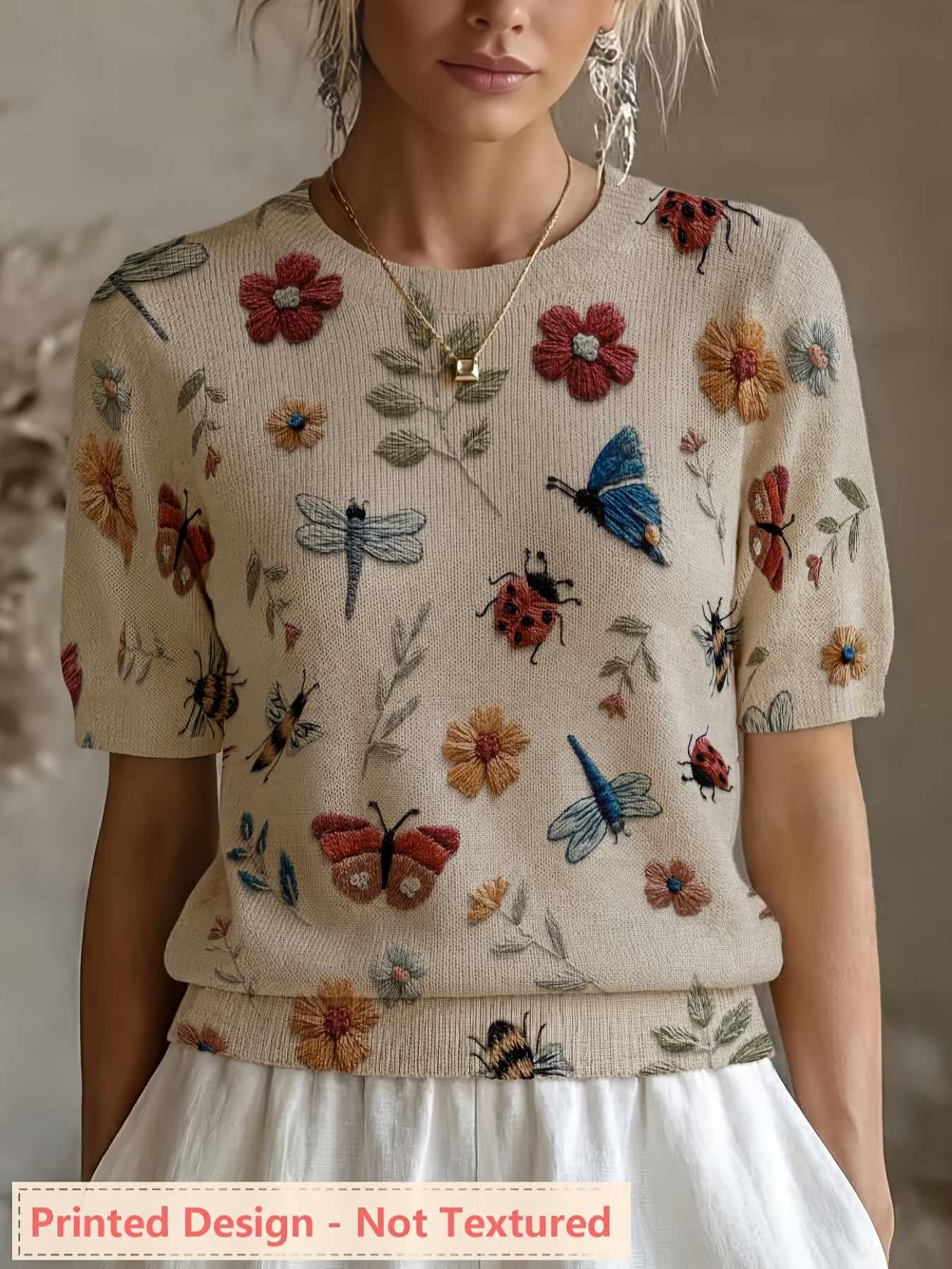 Blusa Feminina Estampada - Nov - Summer Clothing Yarn avaliação e preço