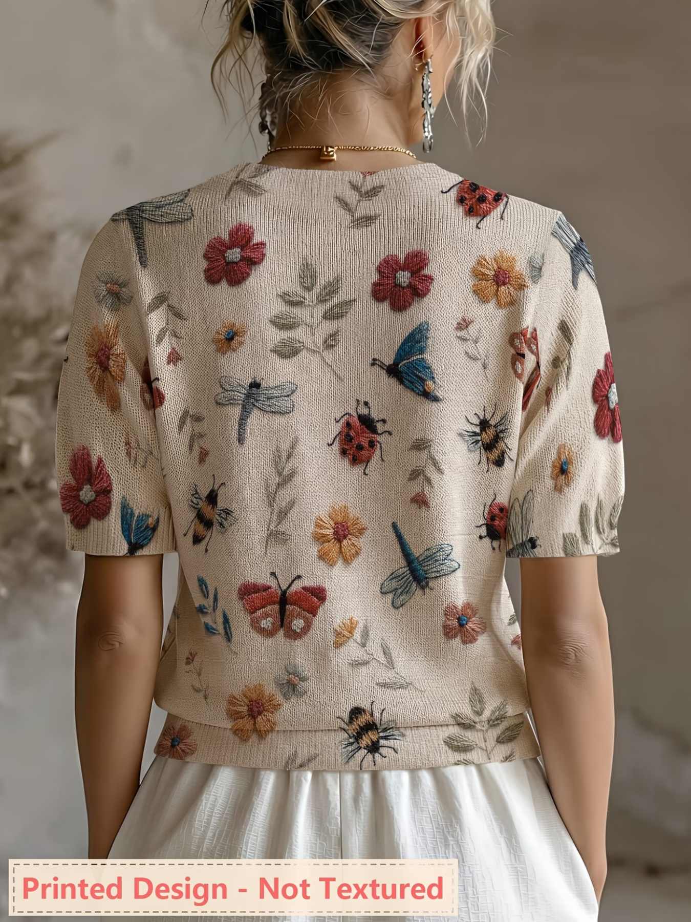 Blusa Feminina Estampada - Nov - Summer Clothing Yarn avaliação e preço