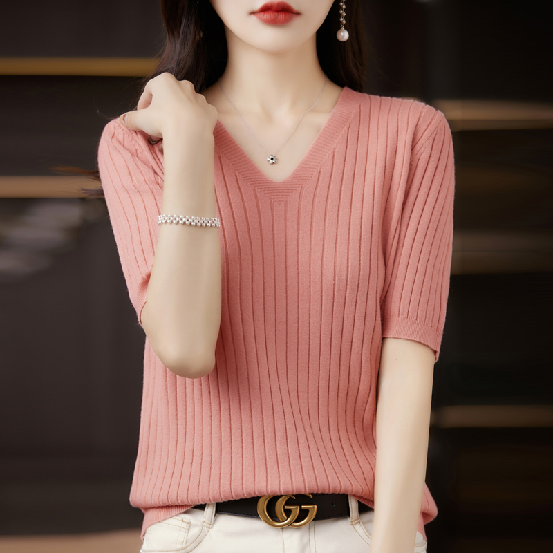 Camisola feminina primavera ve - Summer Clothing Yarn avaliação e preço