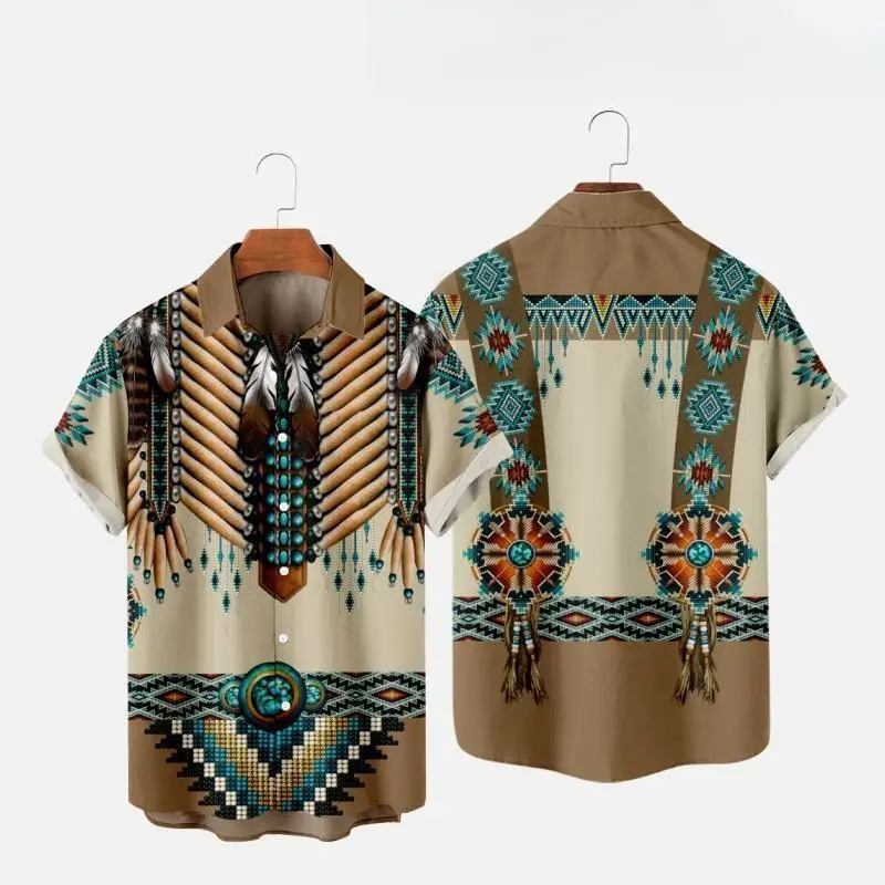 Camisa de praia de manga curta - Indian Summer Vintage Clothing avaliação e preço