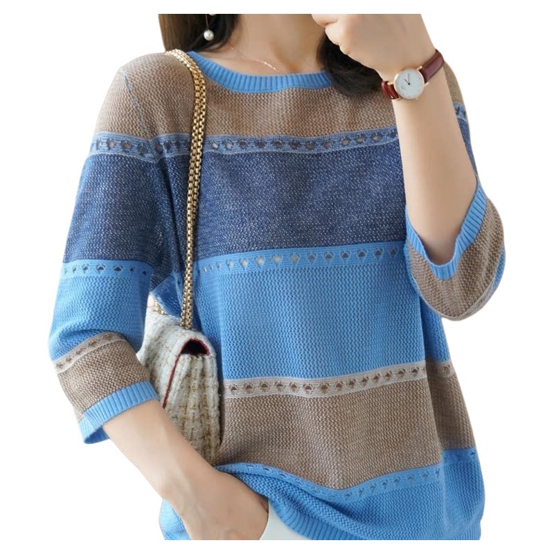 Suéter Feminino Manga 3/4 Moda - Summer Clothing Yarn avaliação e preço