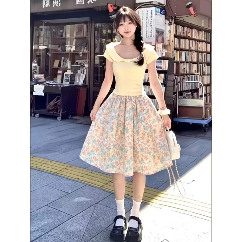 Conjunto Feminino Coreano Japo - Summer Clothing For Japan avaliação e preço