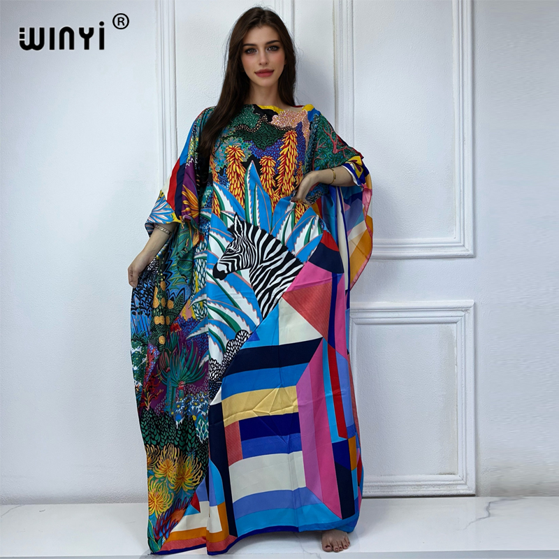 WINYI-Vestido Kaftan estampado - Summer Evenings Clothing avaliação e preço