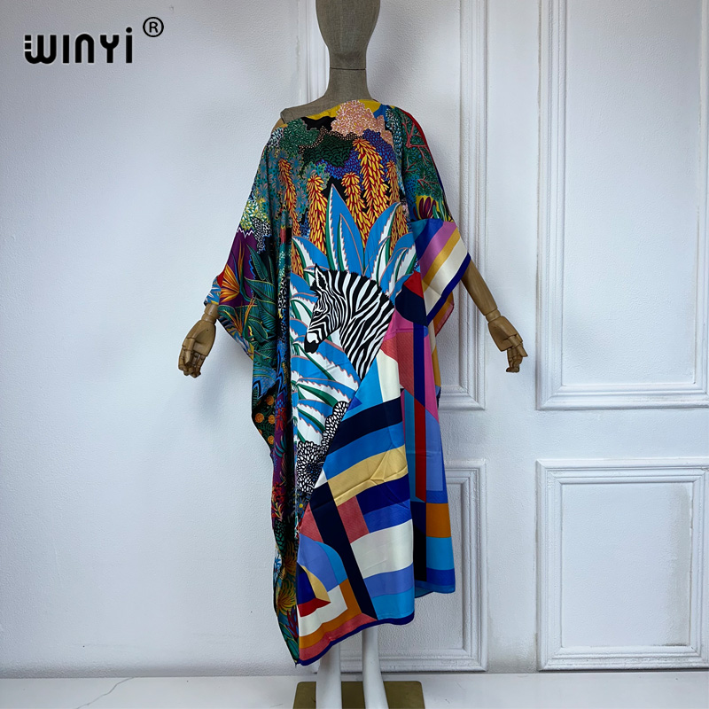 WINYI-Vestido Kaftan estampado - Summer Evenings Clothing avaliação e preço