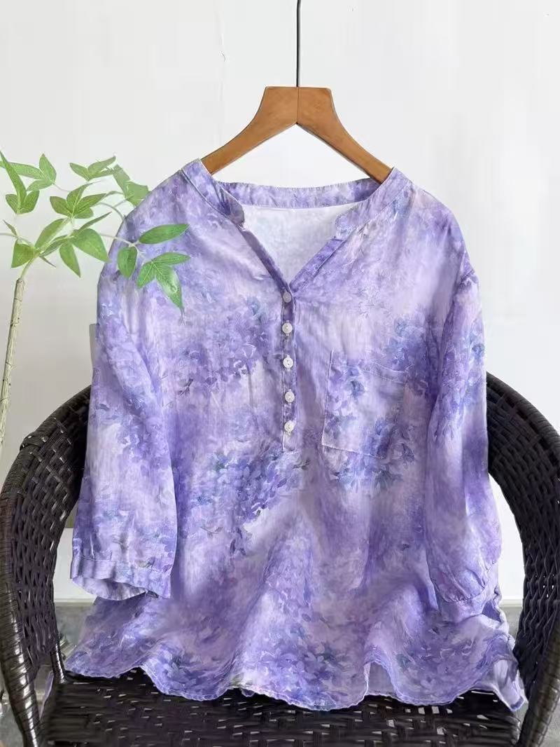 Camisas 100% Ramie para mulher - Summer Clothing For Japan avaliação e preço